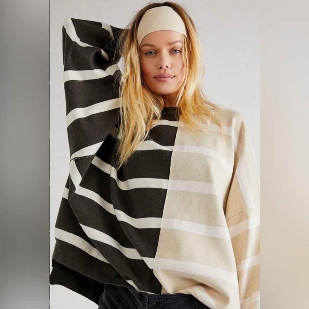 Free People Uptown Stripe Pullover